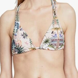 RACHEL RACHEL ROY Tropical Print Bikini Top, MEDIUM